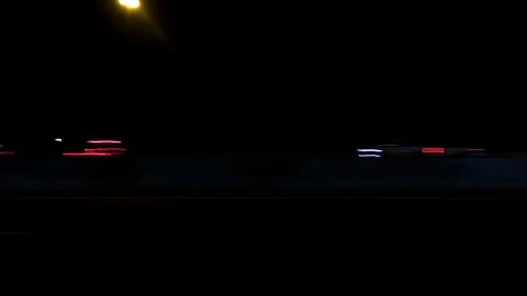 Markham, Canada, May 31 2025 POV side view driving on very dark night in city Stock Footage 309460397