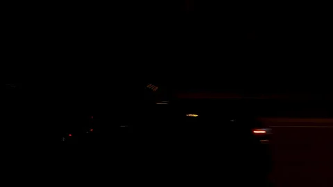Markham, Canada, May 31 2025 POV side view driving on very dark night in city Stock Footage 309460412