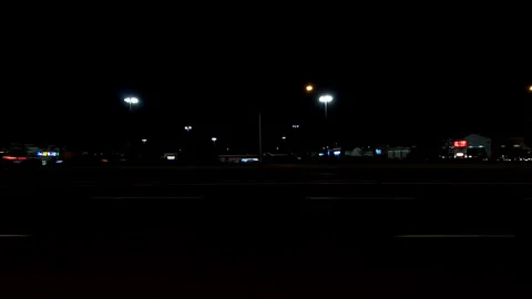 Markham, Canada, May 31 2025 POV side view driving on very dark night in city Stock Footage 309460444