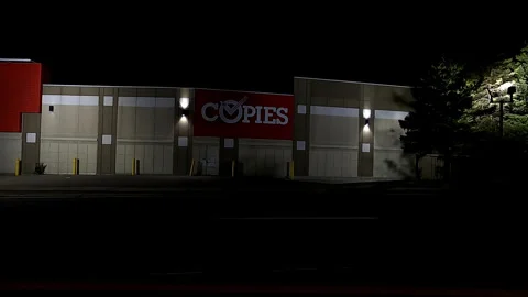 Markham, Canada, May 31 2025 POV side view driving on very dark night in city Stock Footage 309460454