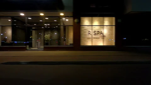 Markham, Canada, May 31 2025 POV side view driving on very dark night in city Stock Footage 309460456