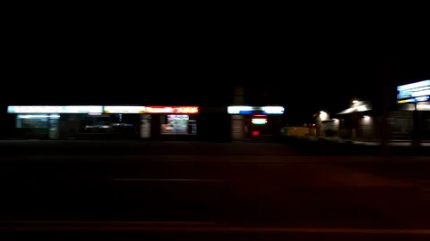 Markham, Canada, May 31 2025 POV side view driving on very dark night in city Stock Footage 309460545