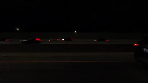 Markham, Canada, May 31 2025 POV side view driving on very dark night in city Stock Footage 309534976