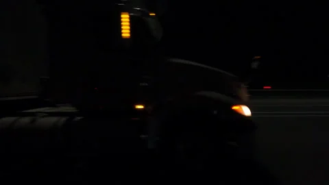 Markham, Canada, May 31 2025 POV side view driving on very dark night in city Stock Footage 309535201