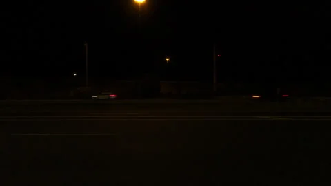 Markham, Canada, May 31 2025 POV side view driving on very dark night in city Stock Footage 309535255