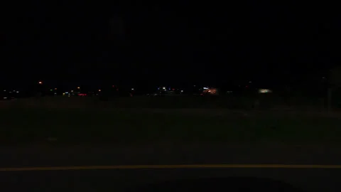 Markham, Canada, May 31 2025 POV side view driving on very dark night in city Stock Footage 309535296