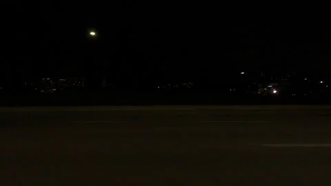 Markham, Canada, May 31 2025 POV side view driving on very dark night in city Stock Footage 309535382