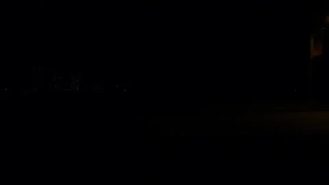 Markham, Canada, May 31 2025 POV side view driving on very dark night in city Stock Footage 309535478