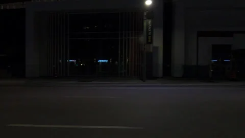 Markham, Canada, May 31 2025 POV side view driving on very dark night in city Stock Footage 309535539