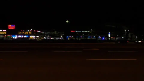 Markham, Canada, May 31 2025 POV side view driving on very dark night in city Video stock 309535740