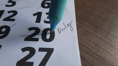 Marking the 20th on the calendar Stock Footage 285923378