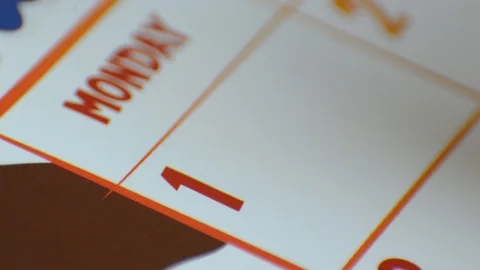 Marking the date 1 Stock Footage 97117304