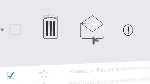 Marking Email as Read close up 4k Animat... | Stock Video | Pond5