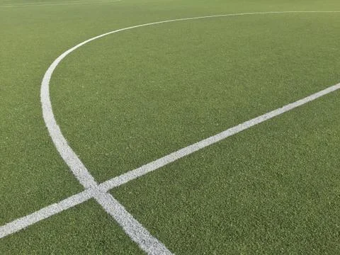 Marking football fields Stock-Fotos