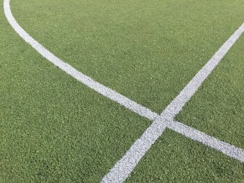 Marking football fields Foto stock