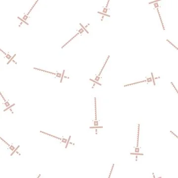 Marking gauge carpenter accessory glyph seamless pattern Stock Illustration