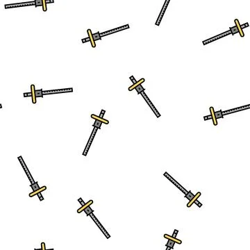 Marking gauge carpenter accessory vector seamless pattern Illustrazione stock