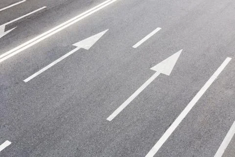 Marking on the highway Stock Photos