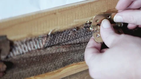 Marking the holes for drilling Stock Footage 125826366