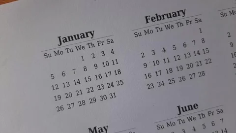 Marking January date on the calendar Stock Footage 295469631