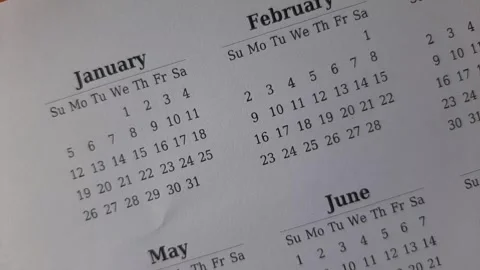 Marking January date on the calendar Stock Footage 295470017