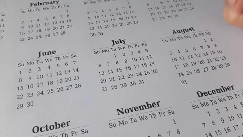 Marking July date on the calendar Stock Footage 311436737