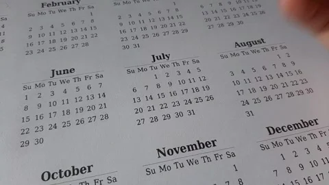 Marking July date on the calendar Stock Footage 311438166