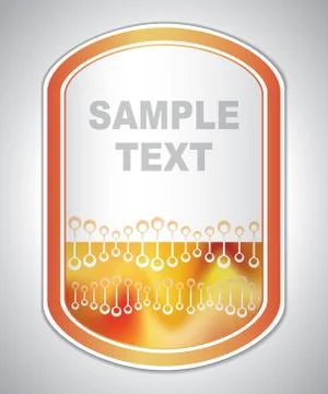 Marking label - molecular bond - abstract background Stock Illustration