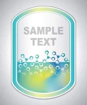 Marking label - molecular bond - abstract background Stock Illustration
