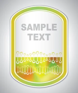 Marking label - molecular structure - abstract background Stock Illustration