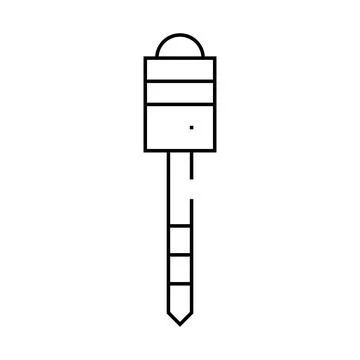 Marking peg stick line icon vector illustration Stock Illustration