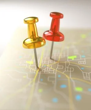 Marking Position On Map イラスト素材