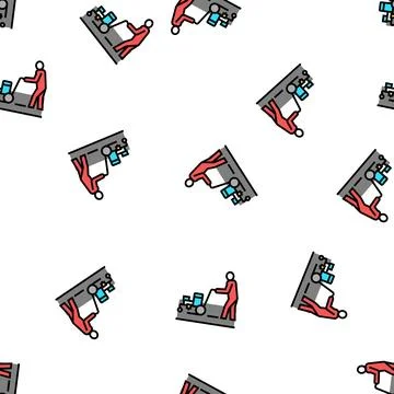 Marking road vector seamless pattern Stock Illustration