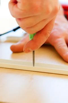 Marking sheets of chipboard Stock Photos