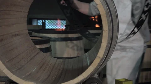 Marking wine barrels Video stock 56920377