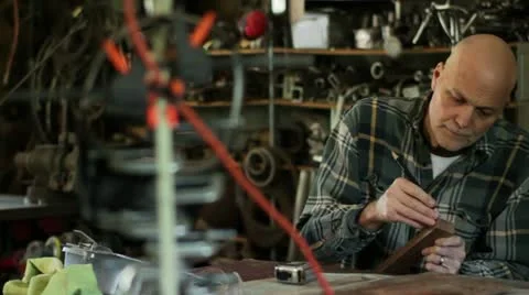 Marking Wood Stock Footage 22783074