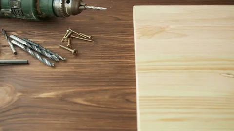 Marking wooden board with an angle ruler Stock Footage 61839205