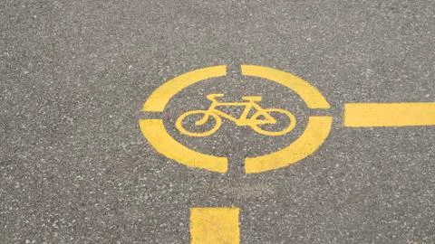 Markings for cyclists Stock Photos