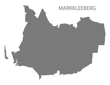Markkleeberg German city map grey illustration silhouette shape Stock Illustration