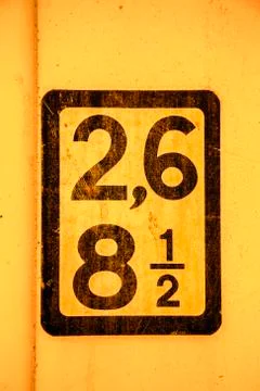 Marks on cargo container door Stock Photos