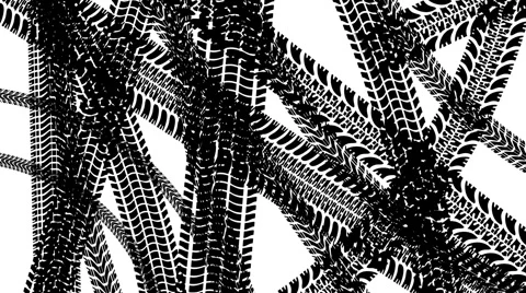 Marks from tires Stock Footage 5165253