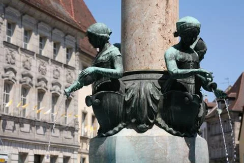 Marktbrunnen Stock Photos