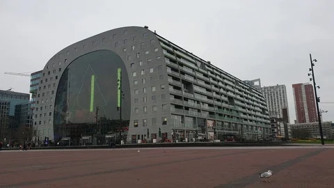 Markthal in Rotterdam Video stock 123842989