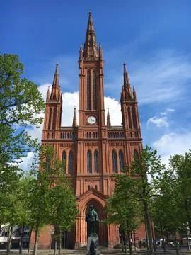 Marktkirche Wiesbaden Stock Photos