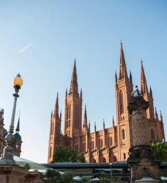 Marktkirche Wiesbaden Stock Photos