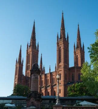 Marktkirche Wiesbaden Stock Photos