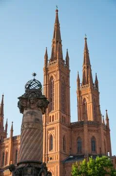 Marktkirche Wiesbaden Stock Photos