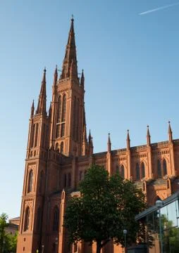 Marktkirche Wiesbaden Stock Photos