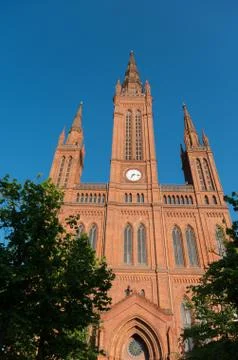 Marktkirche Wiesbaden Stock Photos