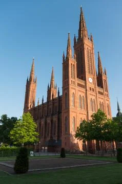 Marktkirche Wiesbaden Stock Photos